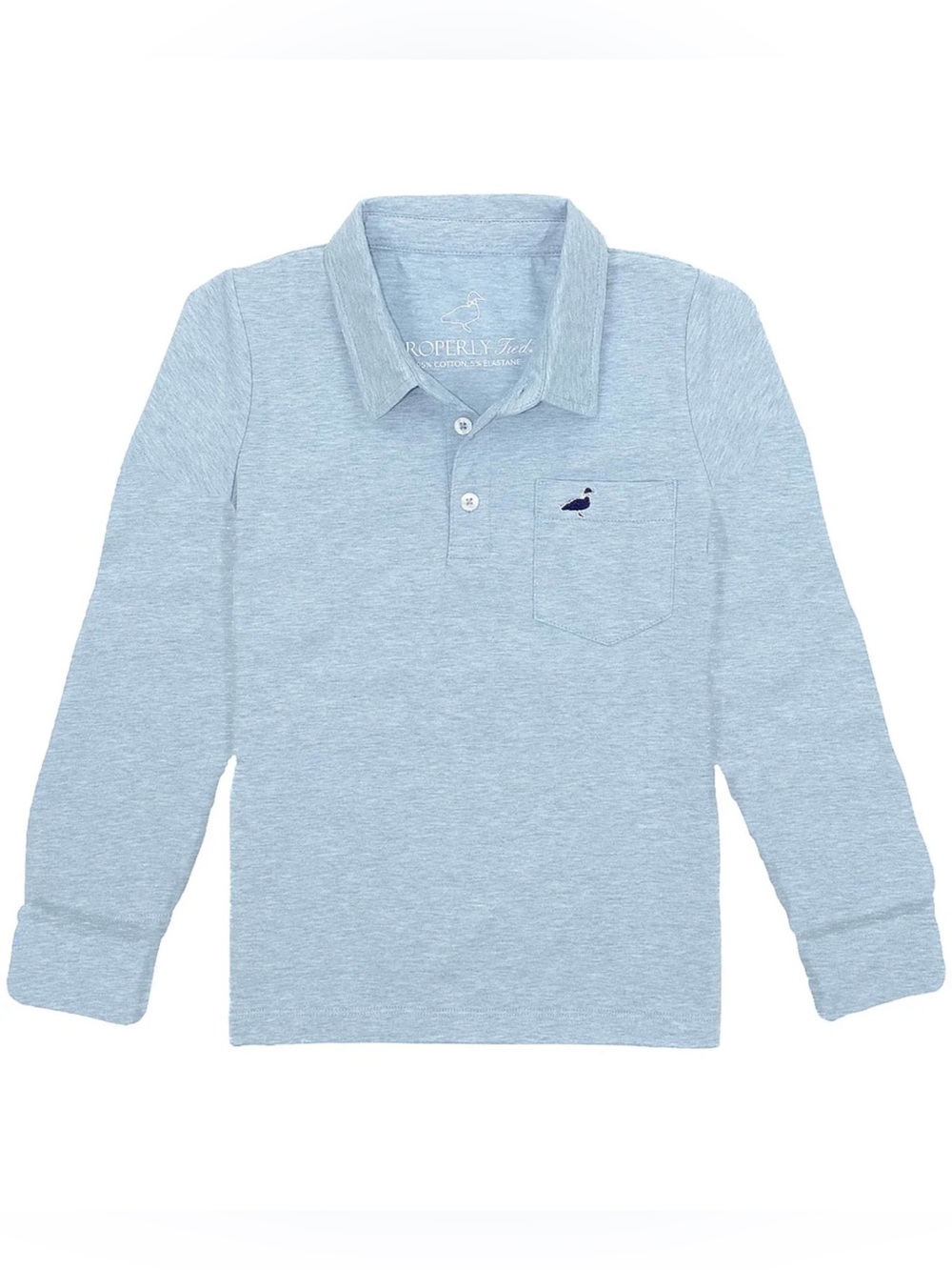 Properly Tied Boys Harrison Long-Sleeve Pocket Polo Shirt - Youth Small (8)